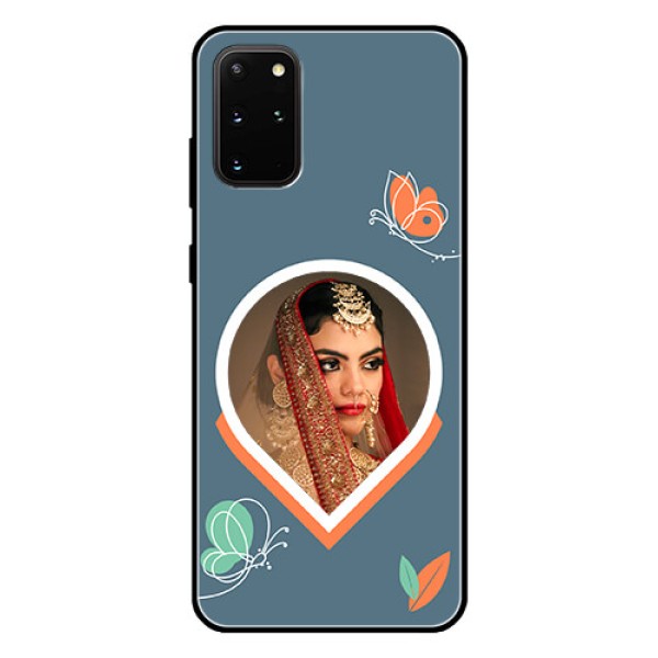 Galaxy S20 Plus Custom Glass Mobile Case - Droplet Butterflies Design Galaxy S20 Plus Custom Glass Mobile Case - Droplet Butterflies Design