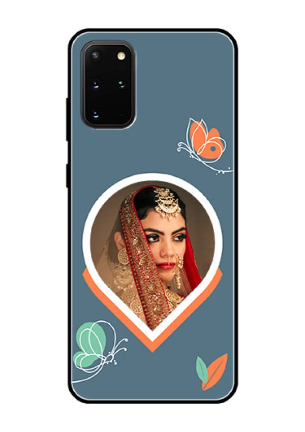 Galaxy S20 Plus Custom Glass Mobile Case - Droplet Butterflies Design