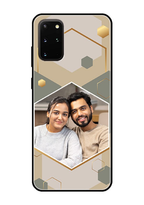 Galaxy S20 Plus Photo Printing on Glass Case - Stylish Hexagon Pattern Design