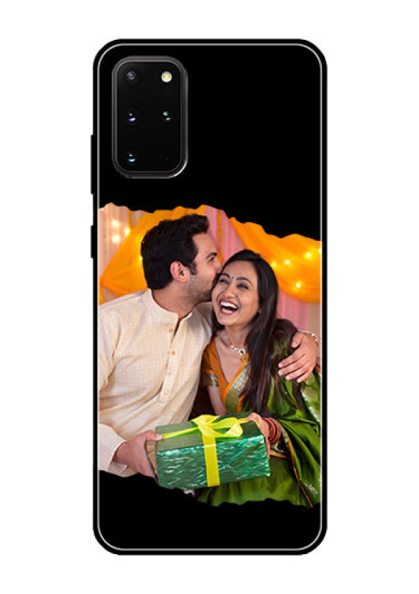 Galaxy S20 Plus Custom Glass Phone Case - Tear-off Design