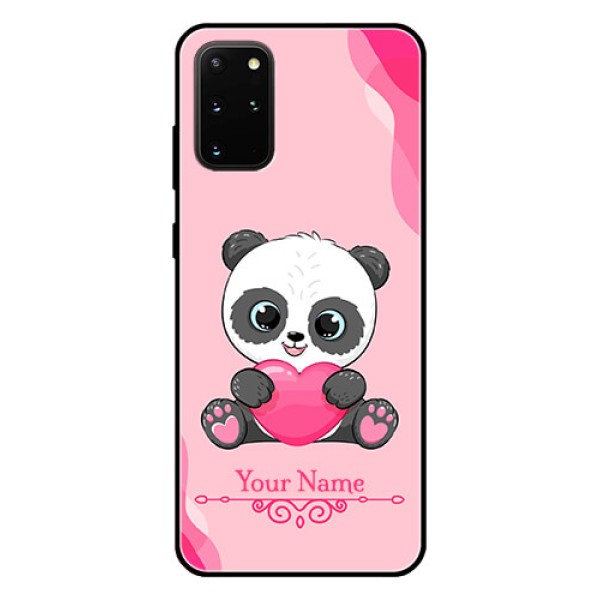 Galaxy S20 Plus Custom Glass Mobile Case - Cute Panda Design