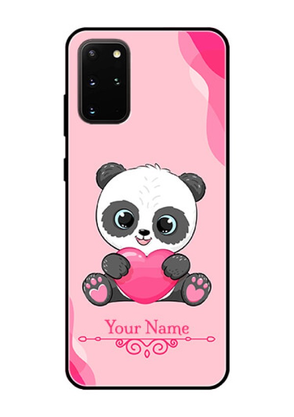 Galaxy S20 Plus Custom Glass Mobile Case - Cute Panda Design