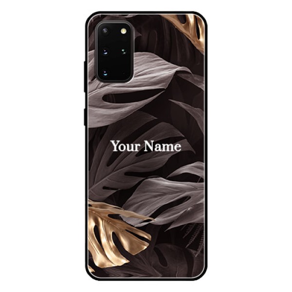 Galaxy S20 Plus Personalised Glass Phone Case - Wild Leaves digital paint Design Galaxy S20 Plus Personalised Glass Phone Case - Wild Leaves digital paint Design