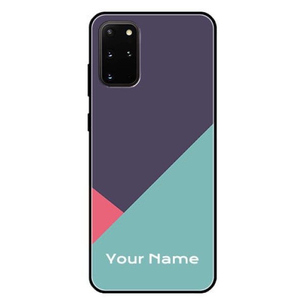 Galaxy S20 Plus Custom Glass Mobile Case - Tri Color abstract Design Galaxy S20 Plus Custom Glass Mobile Case - Tri Color abstract Design