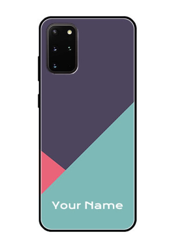 Galaxy S20 Plus Custom Glass Mobile Case - Tri Color abstract Design