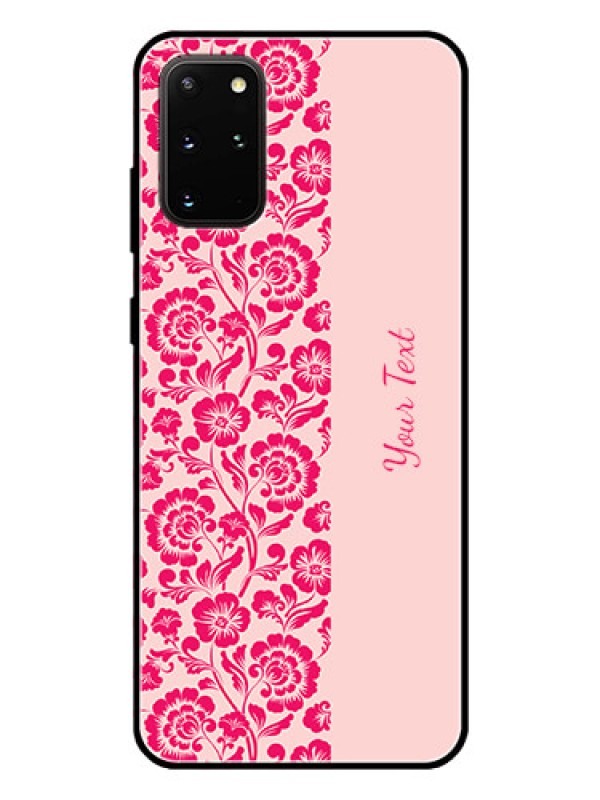 Custom Galaxy S20 Plus Custom Glass Phone Case - Attractive Floral Pattern Design