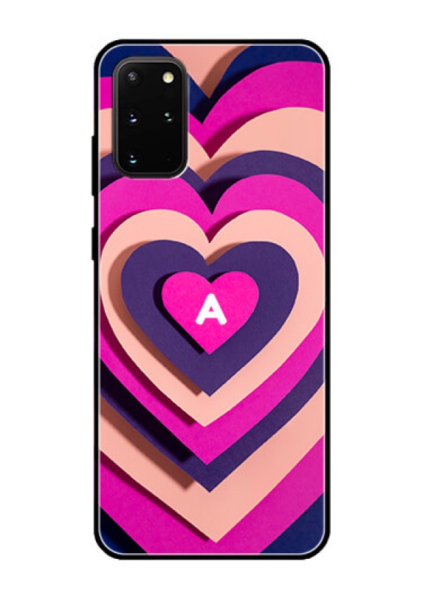 Galaxy S20 Plus Custom Glass Mobile Case - Cute Heart Pattern Design