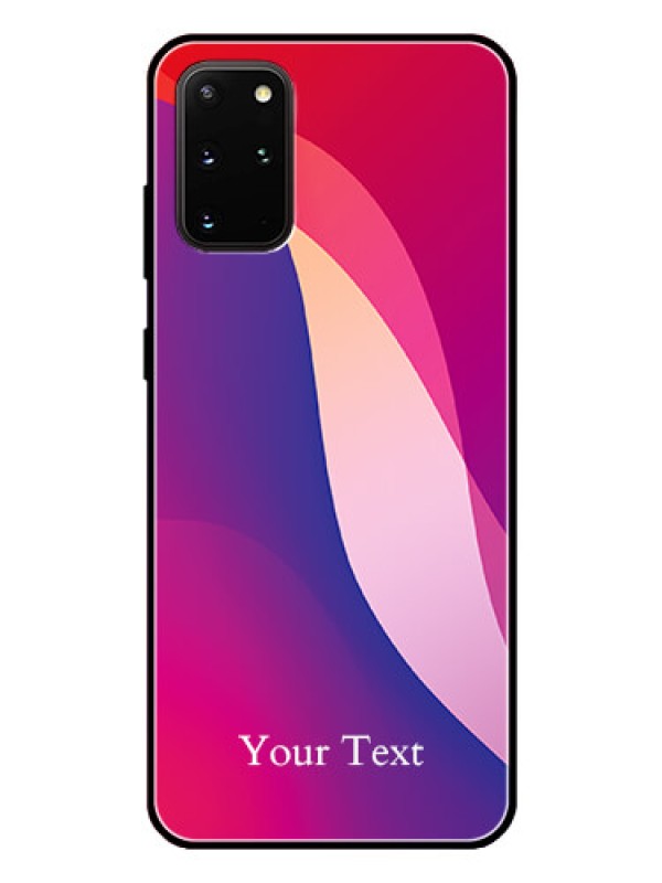 Custom Galaxy S20 Plus Personalized Glass Phone Case - Digital abstract Overlap Design