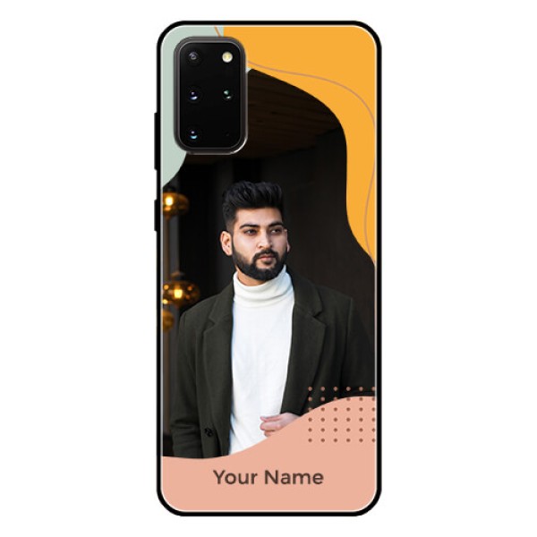 Galaxy S20 Plus Personalized Glass Phone Case - Tri-coloured overlay design Galaxy S20 Plus Personalized Glass Phone Case - Tri-coloured overlay design