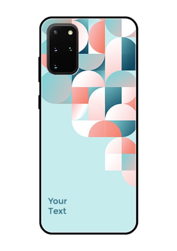 Galaxy S20 Plus Custom Glass Phone Case - Stylish Semi-circle Pattern Design