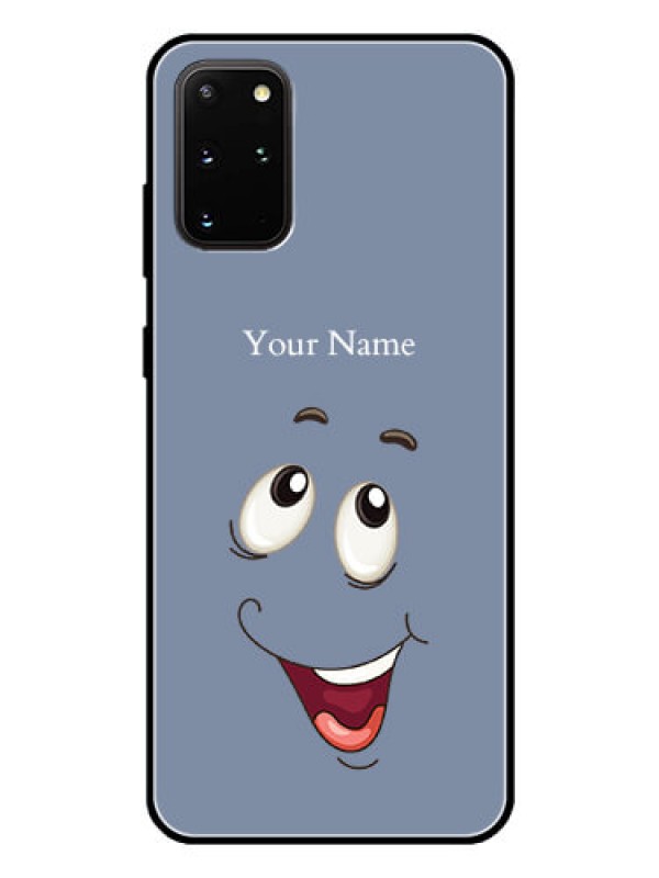 Custom Galaxy S20 Plus Photo Printing on Glass Case - Laughing Cartoon Face Design