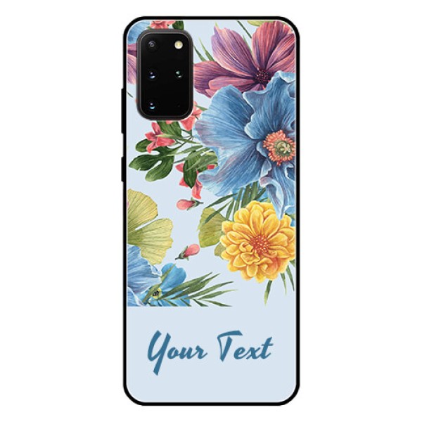 Galaxy S20 Plus Custom Glass Mobile Case - Stunning Watercolored Flowers Painting Design