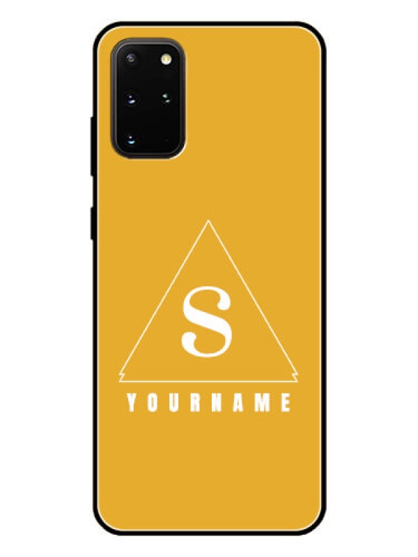Custom Galaxy S20 Plus Personalized Glass Phone Case - simple triangle Design
