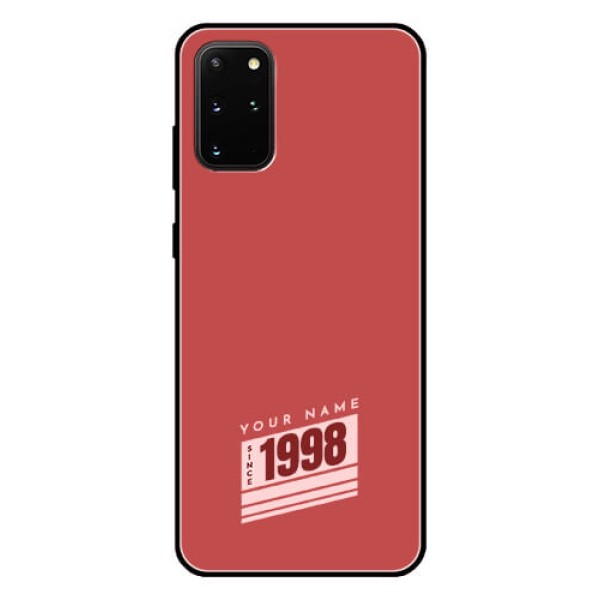 Galaxy S20 Plus Custom Glass Phone Case - Red custom year of birth Design Galaxy S20 Plus Custom Glass Phone Case - Red custom year of birth Design