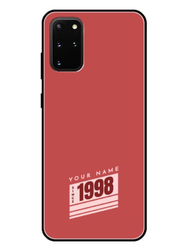 Custom Galaxy S20 Plus Custom Glass Phone Case - Red custom year of birth Design