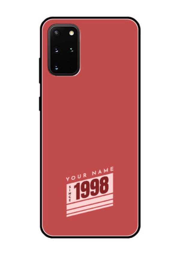 Galaxy S20 Plus Custom Glass Phone Case - Red custom year of birth Design
