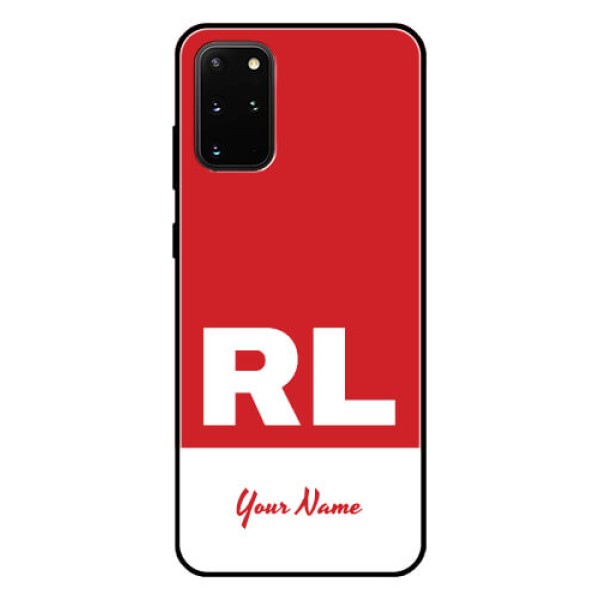 Galaxy S20 Plus Personalized Glass Phone Case - dual tone custom text Design Galaxy S20 Plus Personalized Glass Phone Case - dual tone custom text Design