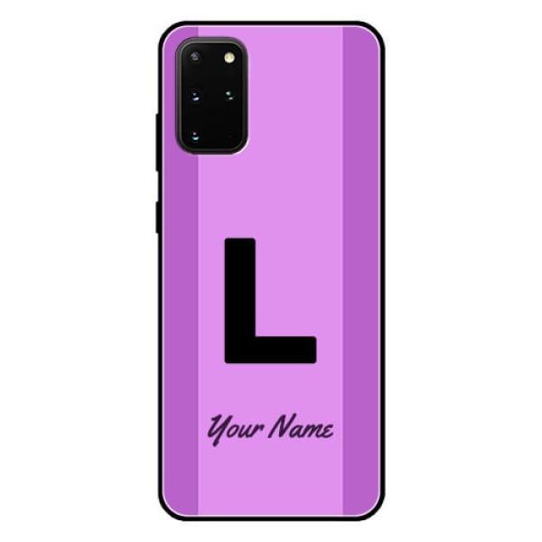 Galaxy S20 Plus Custom Glass Phone Case - Tricolor custom text Design