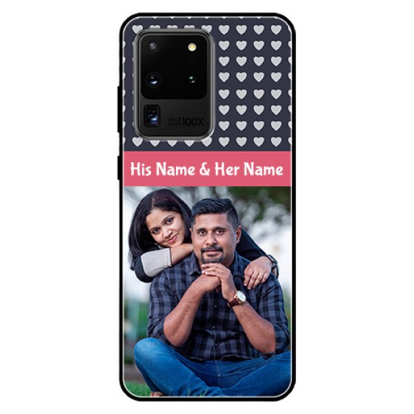 Galaxy S20 Ultra Custom Glass Mobile Case - Love Symbols Design Galaxy S20 Ultra Custom Glass Mobile Case - Love Symbols Design