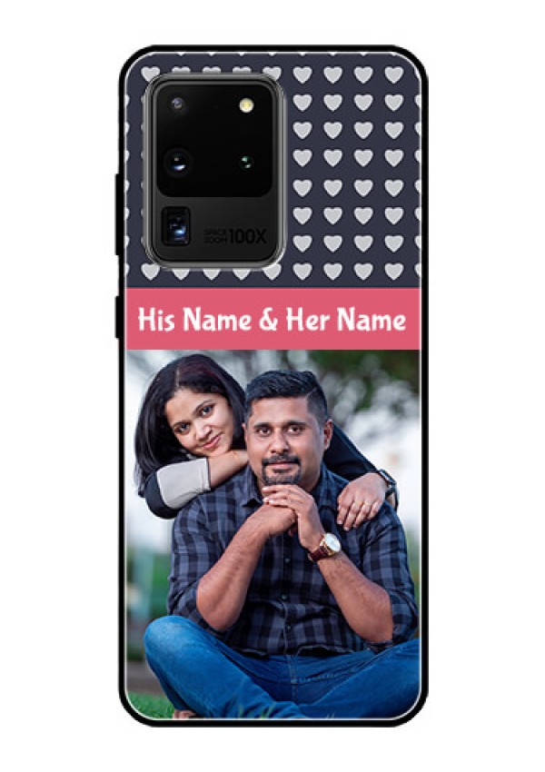 Galaxy S20 Ultra Custom Glass Mobile Case  - Love Symbols Design