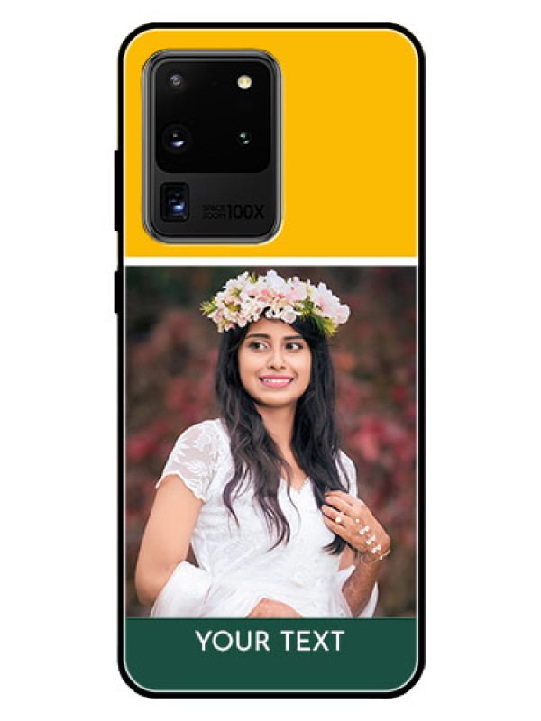 Custom Galaxy S20 Ultra Photo Printing on Glass Case  - Love You Design