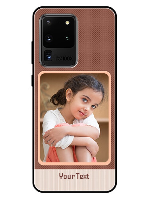 Custom Galaxy S20 Ultra Custom Glass Phone Case  - Simple Pic Upload Design