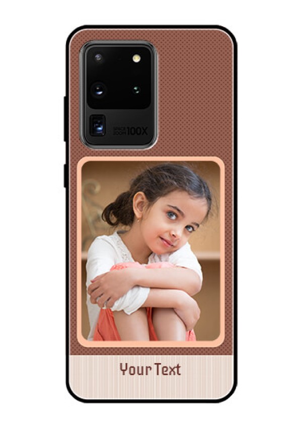 Galaxy S20 Ultra Custom Glass Phone Case  - Simple Pic Upload Design