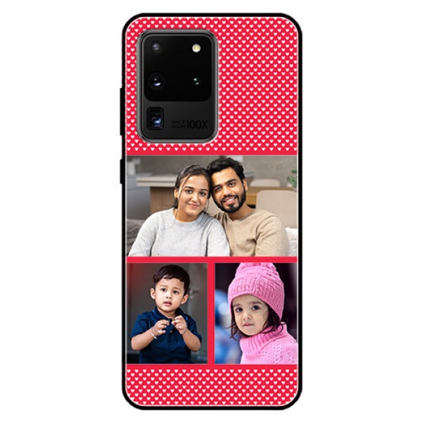 Galaxy S20 Ultra Personalized Glass Phone Case  - Bulk Pic Upload Design