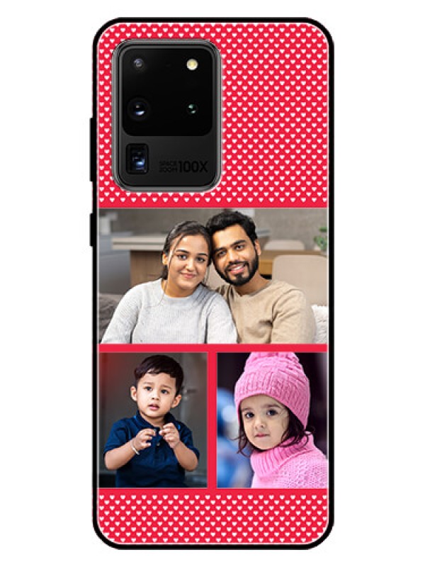 Custom Galaxy S20 Ultra Personalized Glass Phone Case  - Bulk Pic Upload Design