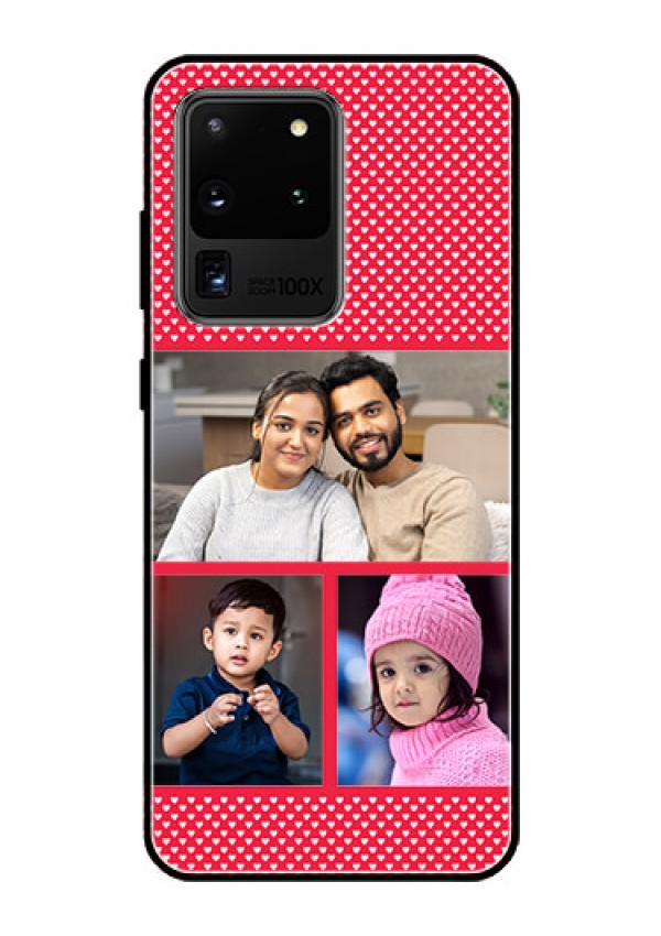 Galaxy S20 Ultra Personalized Glass Phone Case  - Bulk Pic Upload Design