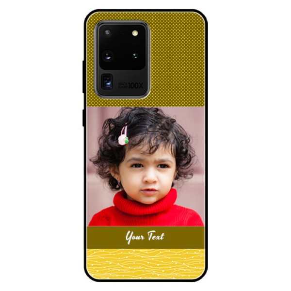 Galaxy S20 Ultra Custom Glass Phone Case  - Simple Green Color Design