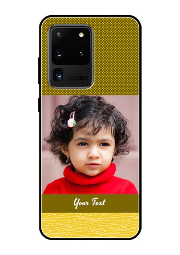 Galaxy S20 Ultra Custom Glass Phone Case  - Simple Green Color Design
