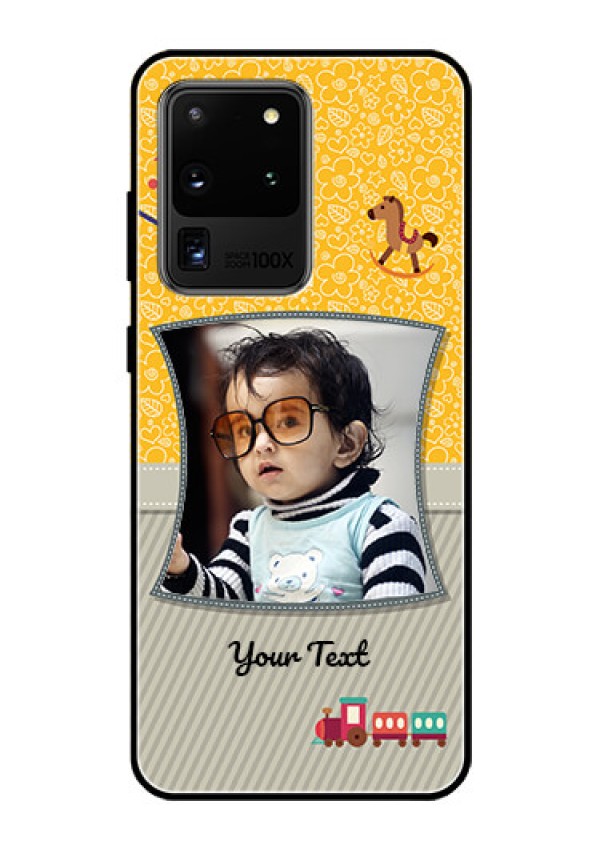 Galaxy S20 Ultra Personalized Glass Phone Case  - Baby Picture Upload Design