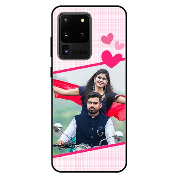 Galaxy S20 Ultra Custom Glass Phone Case - Love Shape Heart Design Galaxy S20 Ultra Custom Glass Phone Case - Love Shape Heart Design