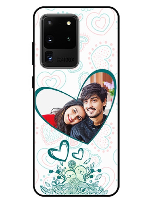 Custom Galaxy S20 Ultra Photo Printing on Glass Case  - Premium Couple Design
