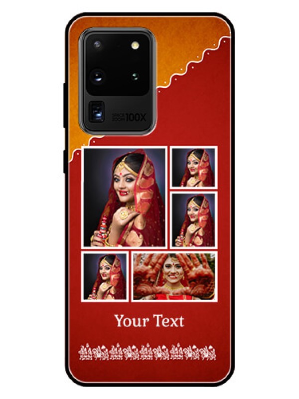 Custom Galaxy S20 Ultra Personalized Glass Phone Case  - Wedding Pic Upload Design
