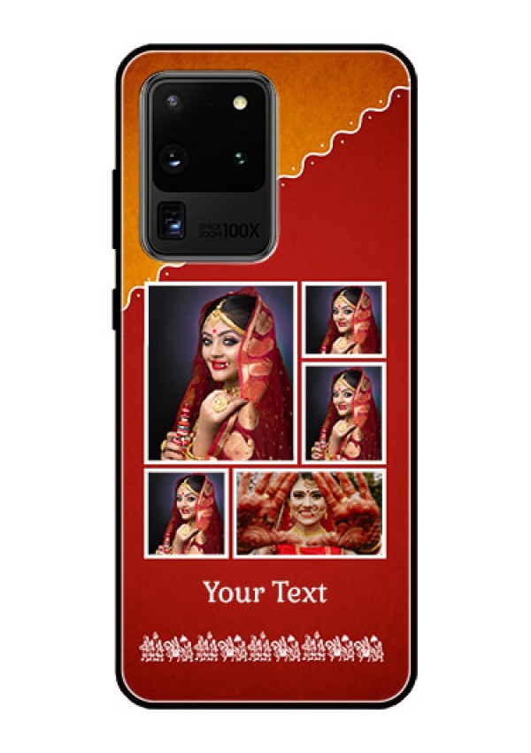 Galaxy S20 Ultra Personalized Glass Phone Case  - Wedding Pic Upload Design