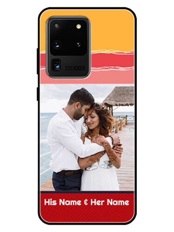 Custom Galaxy S20 Ultra Custom Glass Mobile Case  - Colorful Case Design