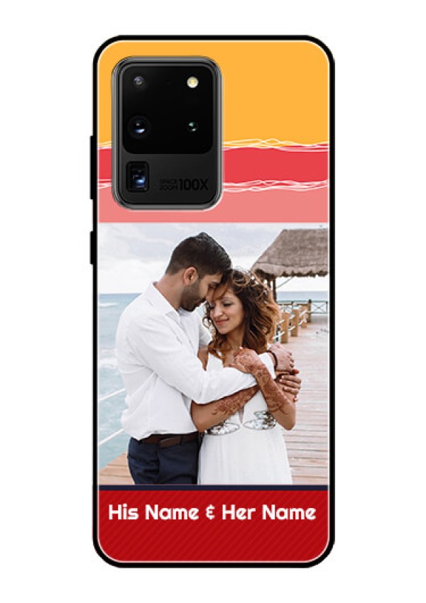 Galaxy S20 Ultra Custom Glass Mobile Case  - Colorful Case Design