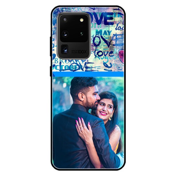 Galaxy S20 Ultra Custom Glass Mobile Case  - Colorful Love Design