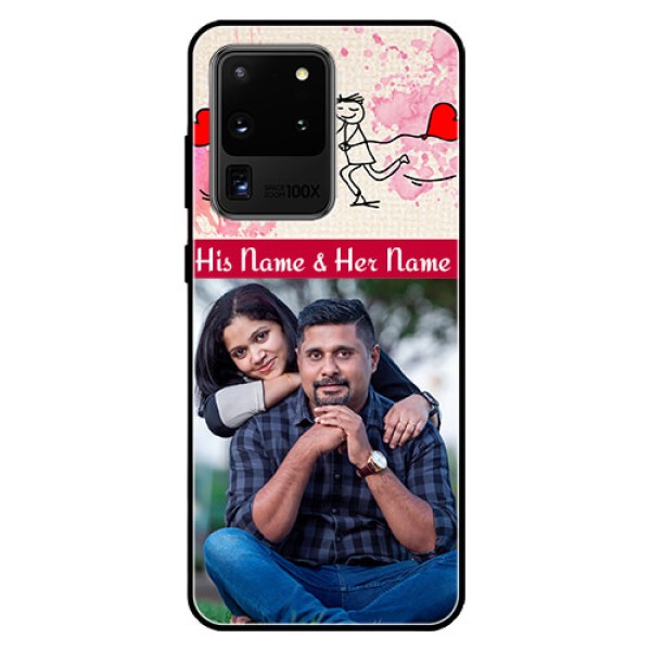 Galaxy S20 Ultra Photo Printing on Glass Case  - You and Me Case Design