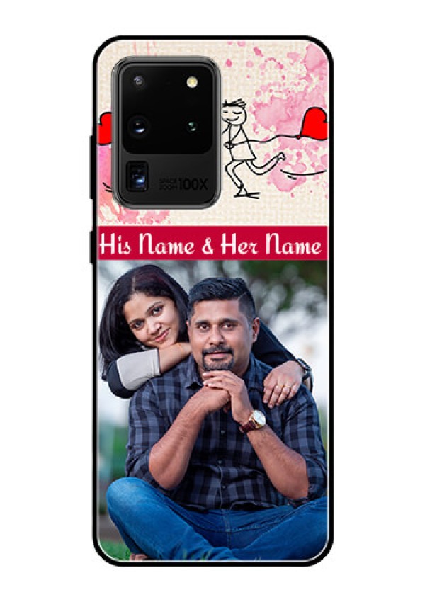 Galaxy S20 Ultra Photo Printing on Glass Case  - You and Me Case Design