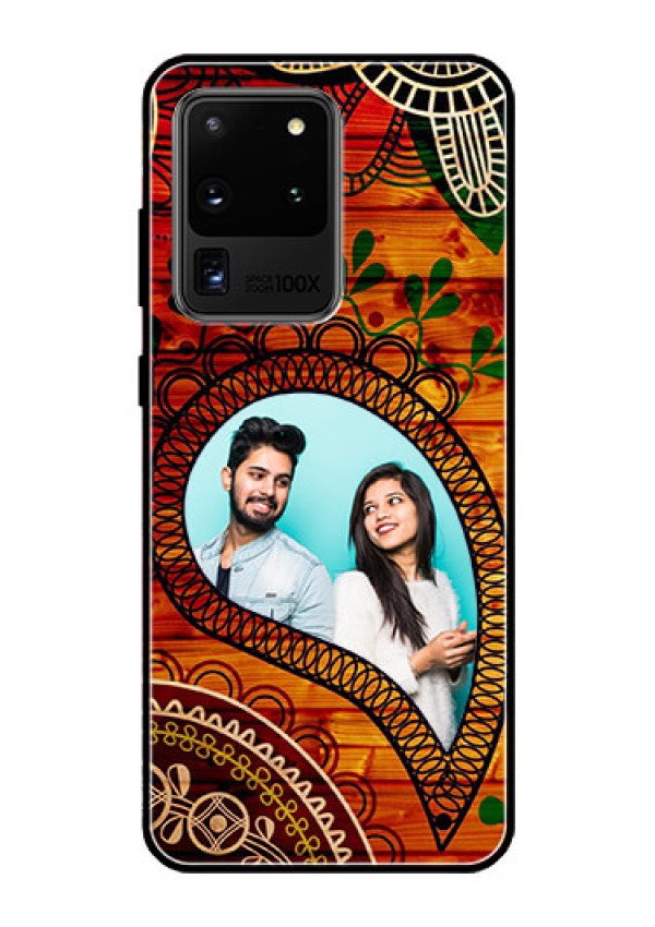 Galaxy S20 Ultra Personalized Glass Phone Case  - Abstract Colorful Design