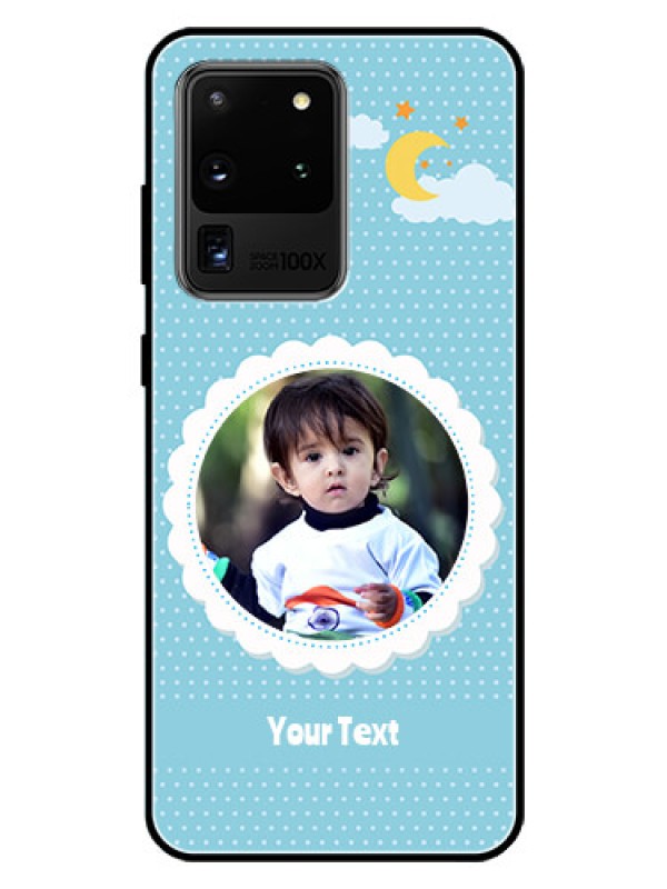 Custom Galaxy S20 Ultra Personalised Glass Phone Case  - Violet Pattern Design