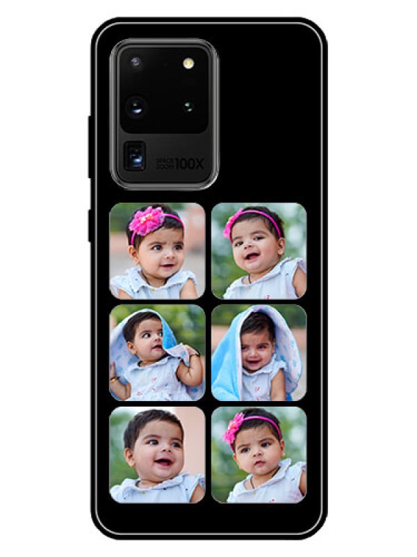 Custom Galaxy S20 Ultra Photo Printing on Glass Case  - Multiple Pictures Design