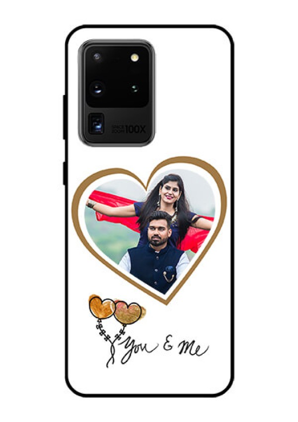 Galaxy S20 Ultra Custom Glass Mobile Case  - You & Me Design