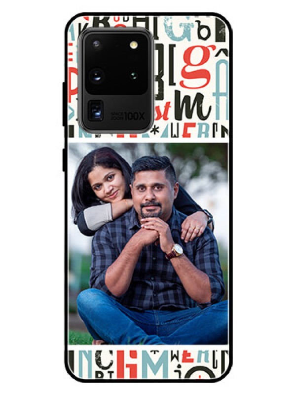 Custom Galaxy S20 Ultra Personalized Glass Phone Case  - Alphabet Design