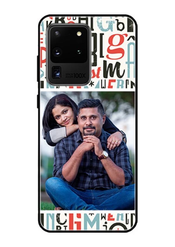 Galaxy S20 Ultra Personalized Glass Phone Case  - Alphabet Design