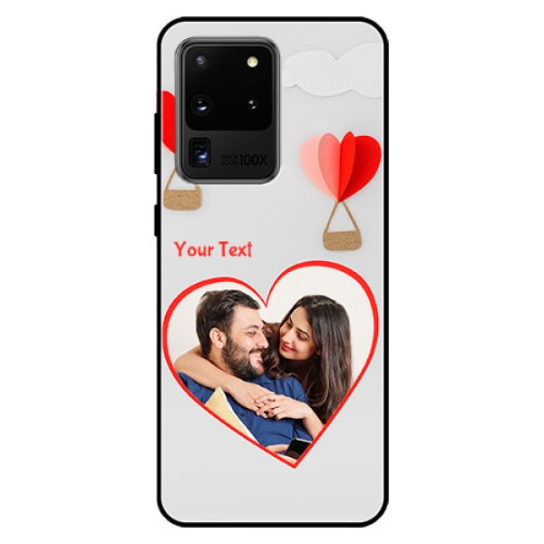 Galaxy S20 Ultra Custom Glass Mobile Case  - Parachute Love Design