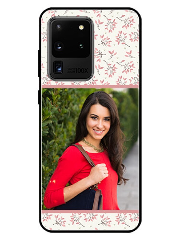 Custom Galaxy S20 Ultra Custom Glass Phone Case  - Premium Floral Design